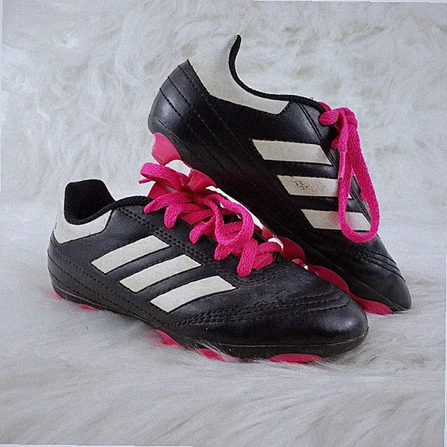 ADIDAS Black Pink Soccer Cleats Little Kids Size US 11K EUR 28.5