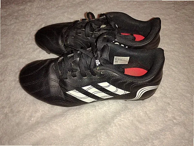 Adidas Black Soccer Cleats with White Stripes