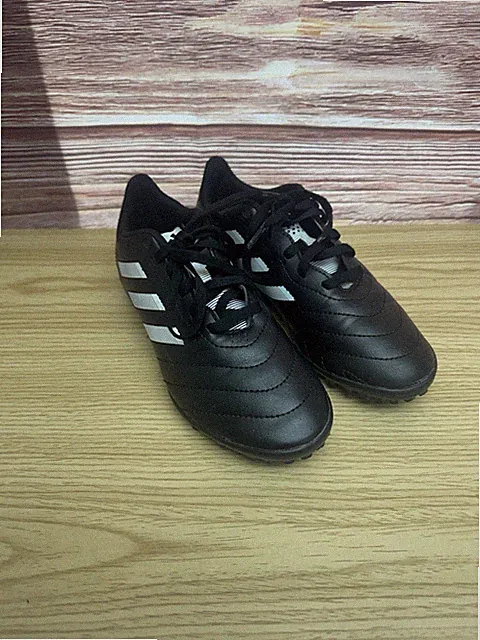 Adidas Black White Turf Shoes-Child Goletto VIII Turf Soccer Shoe size 3