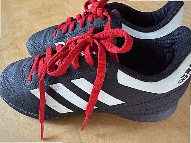 Adidas Boys 1.5 Black Goletto Black Football Soccer Turf Indoor Worn 2X J10