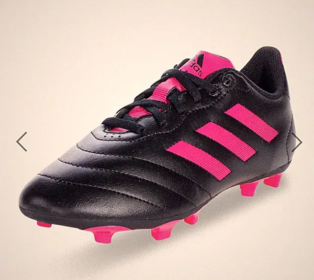 Adidas Boys Goletto VI FG Football Soccer Cleats G26368 Black Pink Sz 2