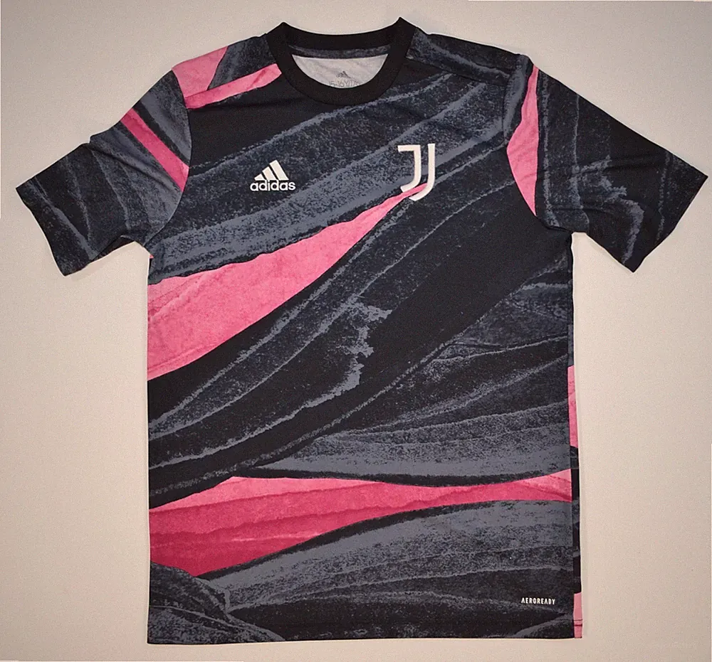 Adidas Boys' Juventus Pre-Match Soccer Jersey 2020/21 Black Pink 15-16Y Youth