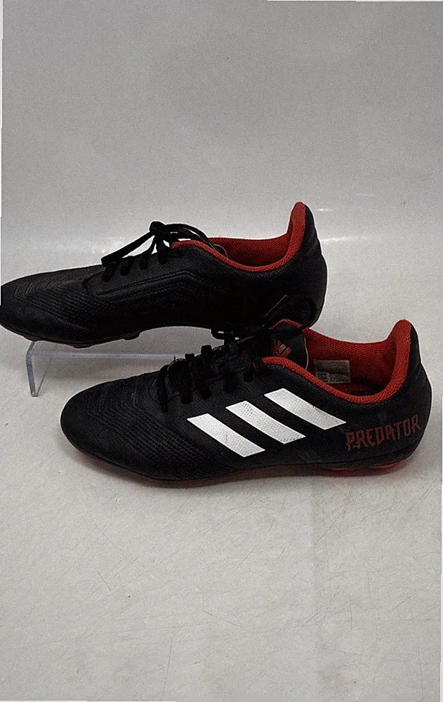 Adidas Boys Predator 18.4 DB2323 Black Lace-Up Low Top Round Toe Soccer Cleats 6