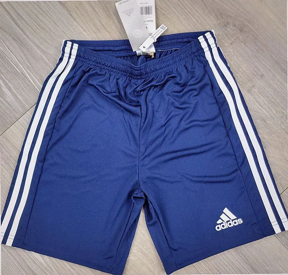Adidas Boys Shorts Large Blue Soccer New