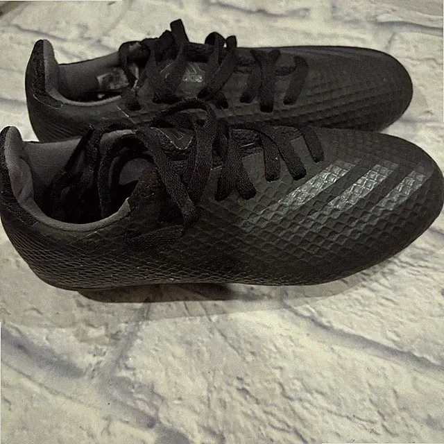 Adidas Boys x Ghosted Firm Ground Black Junior Soccer Cleats Boots Size 1 Youth