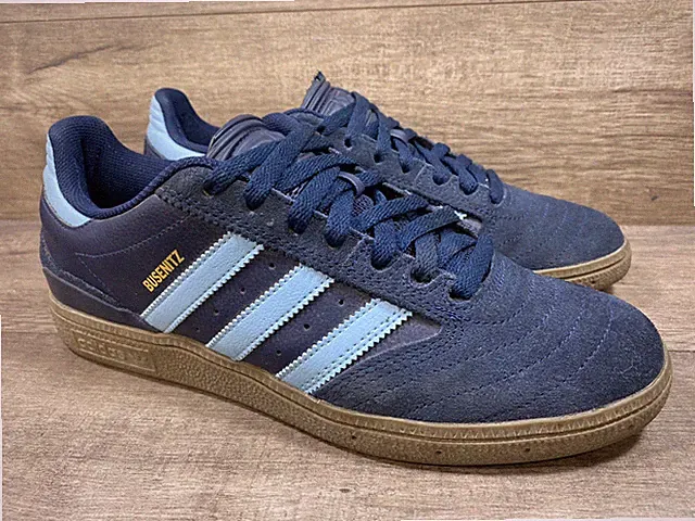 Adidas Busenitz Pro Skateboarding Shoes Navy Blue Suede Gum Sole Mens Size 9.5