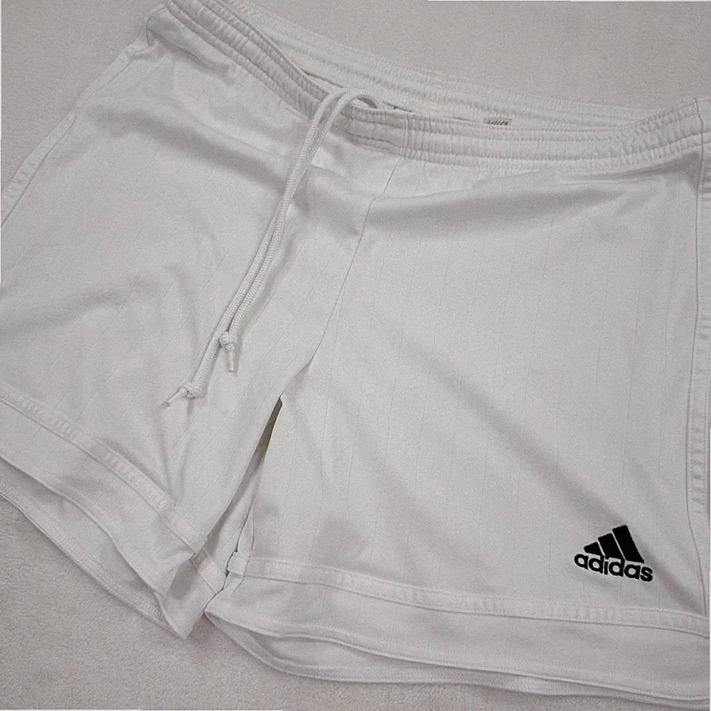 Adidas Clima365 Climalite Soccer Shorts Womens Small White Striped AZB001 050566