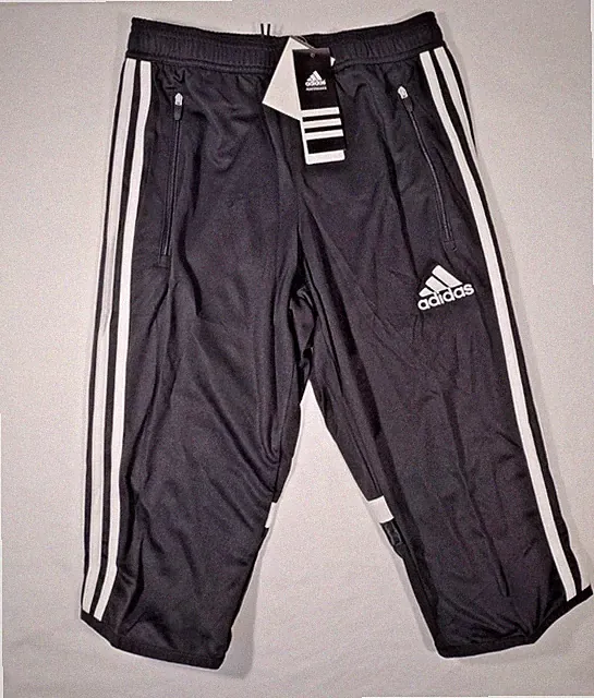 Adidas Climacool Black Capri Soccer Track Shorts Unisex XS FREE SHIPPING!!!