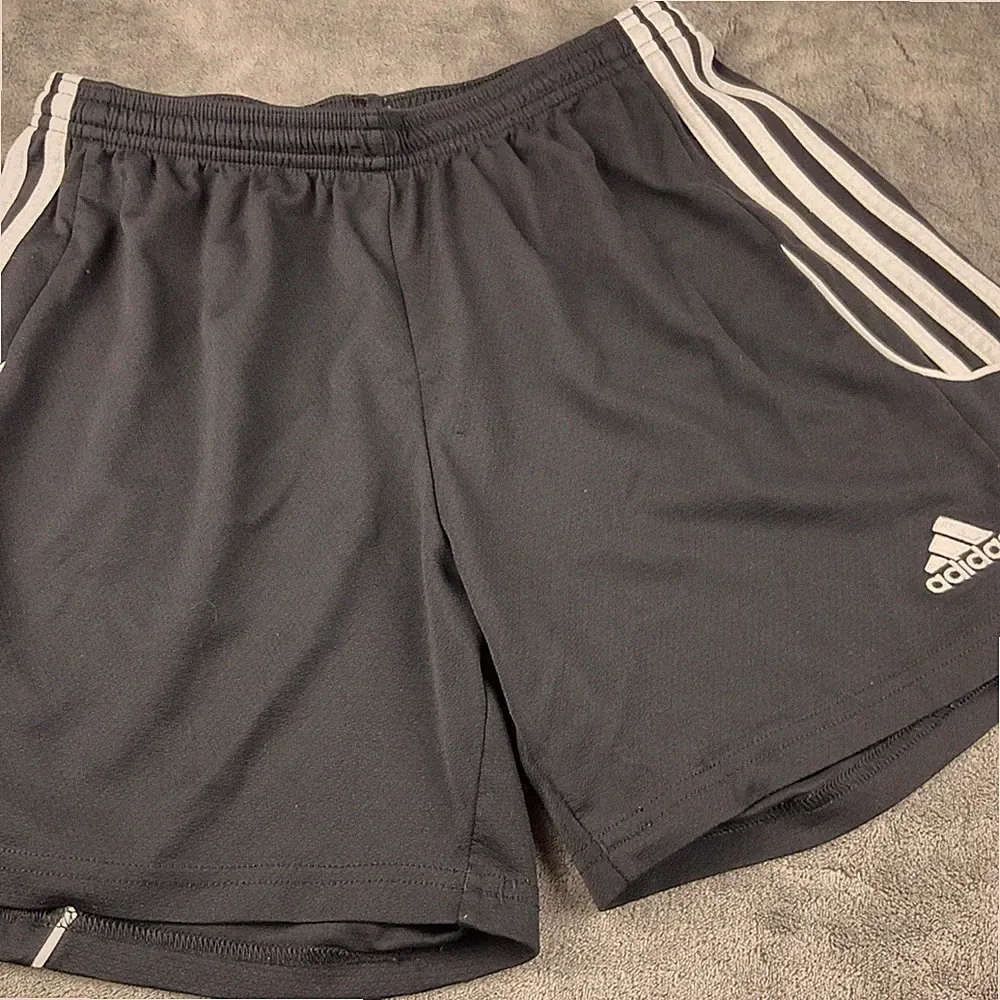 Adidas Climalite Soccer Shorts Black White Striped Z21590 Women's Size Medium