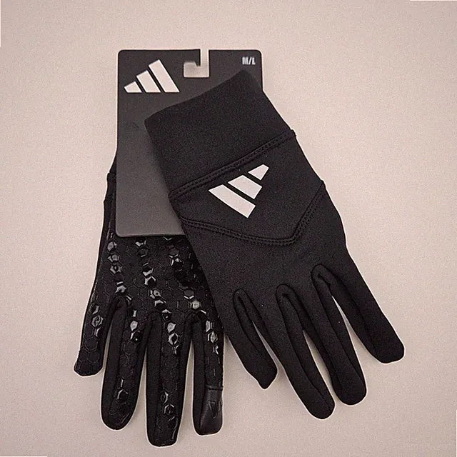 Adidas COLD.RDY Training Gloves Black Touchscreen Reflective AW0200 Mens M/L New