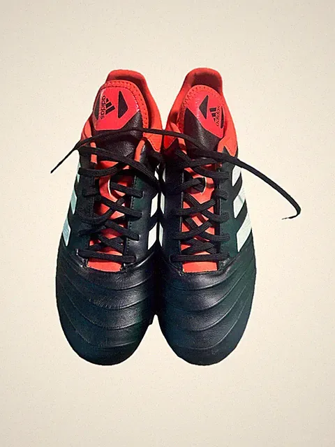adidas Copa 18.3 Soccer Cleats Black Red White Plastic Low Top Synthetic