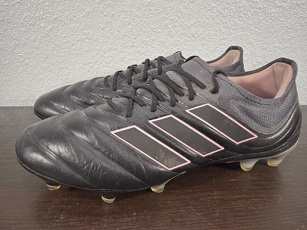 ADIDAS Copa 19.1 FG Black Pink Soccer Cleats Mens Sz 9 Womens Sz 10 EUC