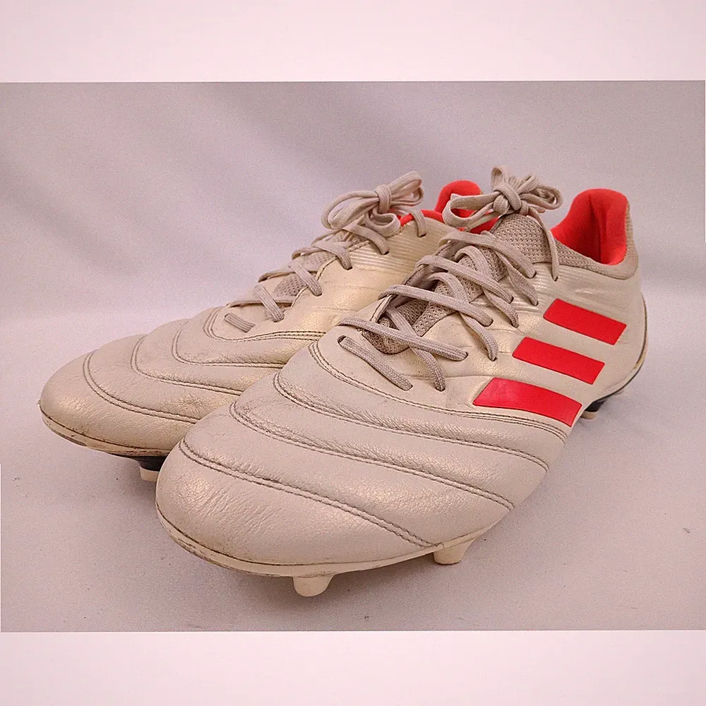 Adidas Copa 19.1 FG Soccer Cleats Size 11 Firm Ground Red Stripes Ivory Football