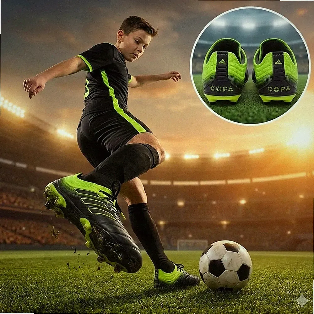 Adidas Copa 19.3 FG Soccer Cleats Men's 5.5 Black Solar Yellow Leather D98092