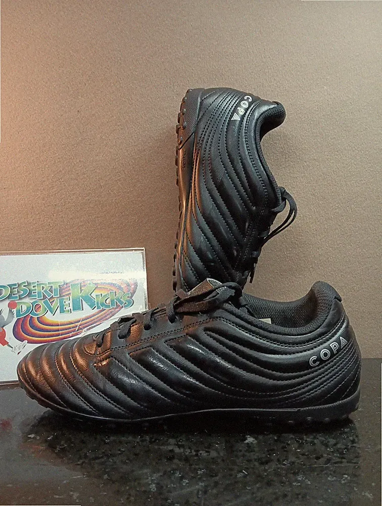ADIDAS "COPA 19.4 TF" LOW CLEATS, ART#F35481, MEN'S SZ 9 EU42, SOCCER, BLK, TURF