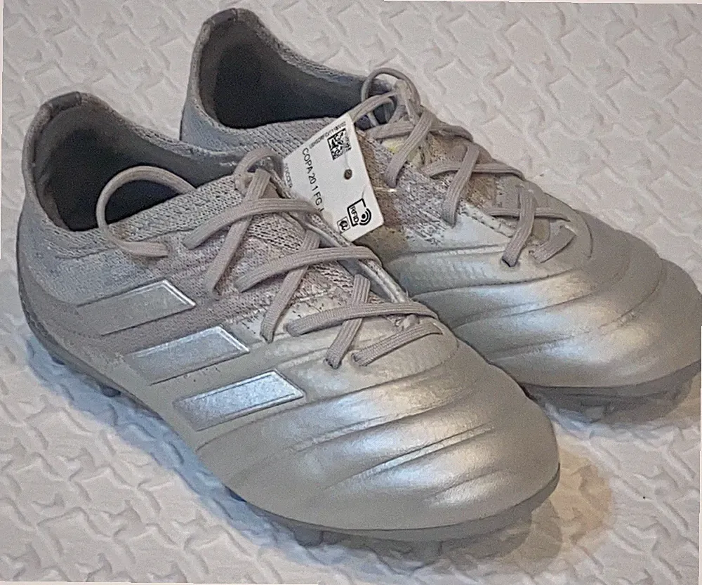 ADIDAS Copa 20.1 FG Silver Metallic Silver Soccer Cleats Kids Boys Girls 11.5 K