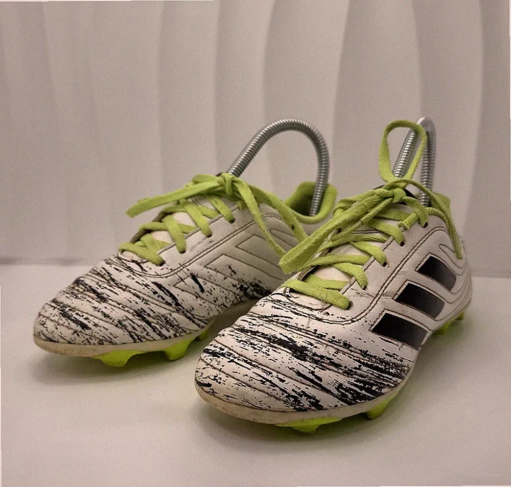 Adidas Copa 20.4 FG Youth Soccer Cleats EF1917 White Black Green Boys Size 2.5