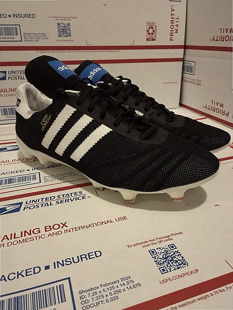 Adidas Copa FG 70 Year Soccer Cleats Men's Size 10.5 US Black Knit Fabric F36959