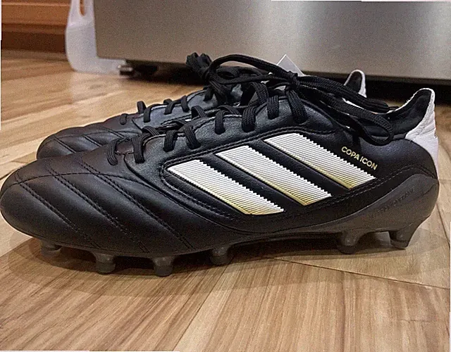 Adidas Copa Icon II FG/AG Soccer Cleats Black Leather JI2439 - Mens Size 7.5