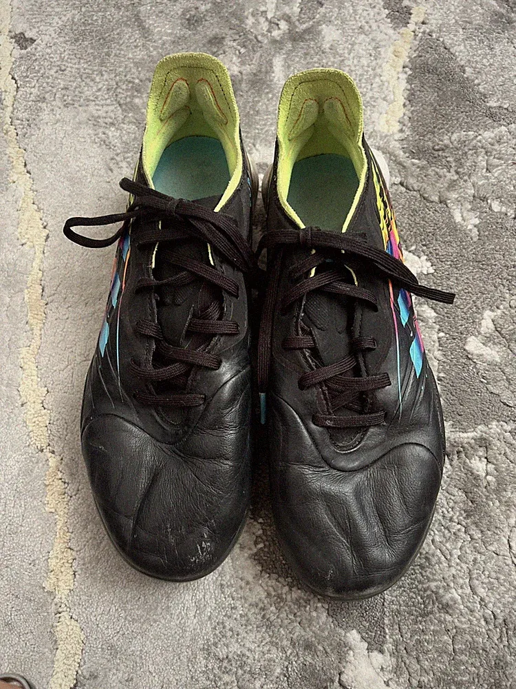 Adidas Copa Men’s Lace-Up Low Top Turf Soccer Cleats Rubber Black/Multicolor 6.5