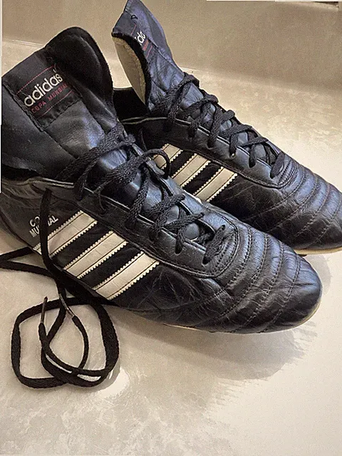Adidas Copa Mundial Black Leather Soccer Cleat Boots Mens US 12.5
