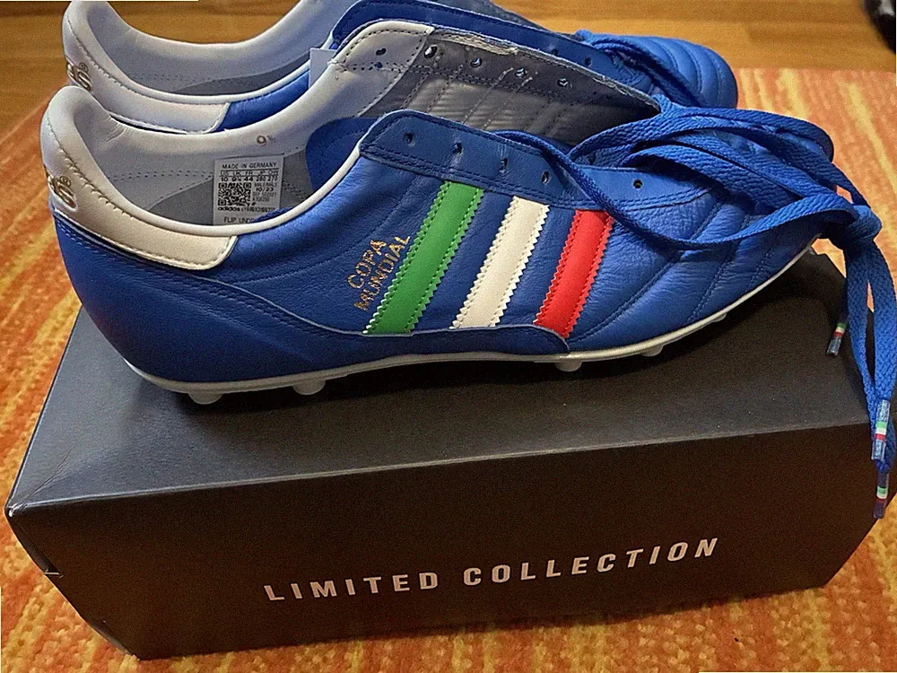 Adidas Copa Mundial Italy Blue Leather FG Soccer Cleats IG6280 US 10 44 NIB