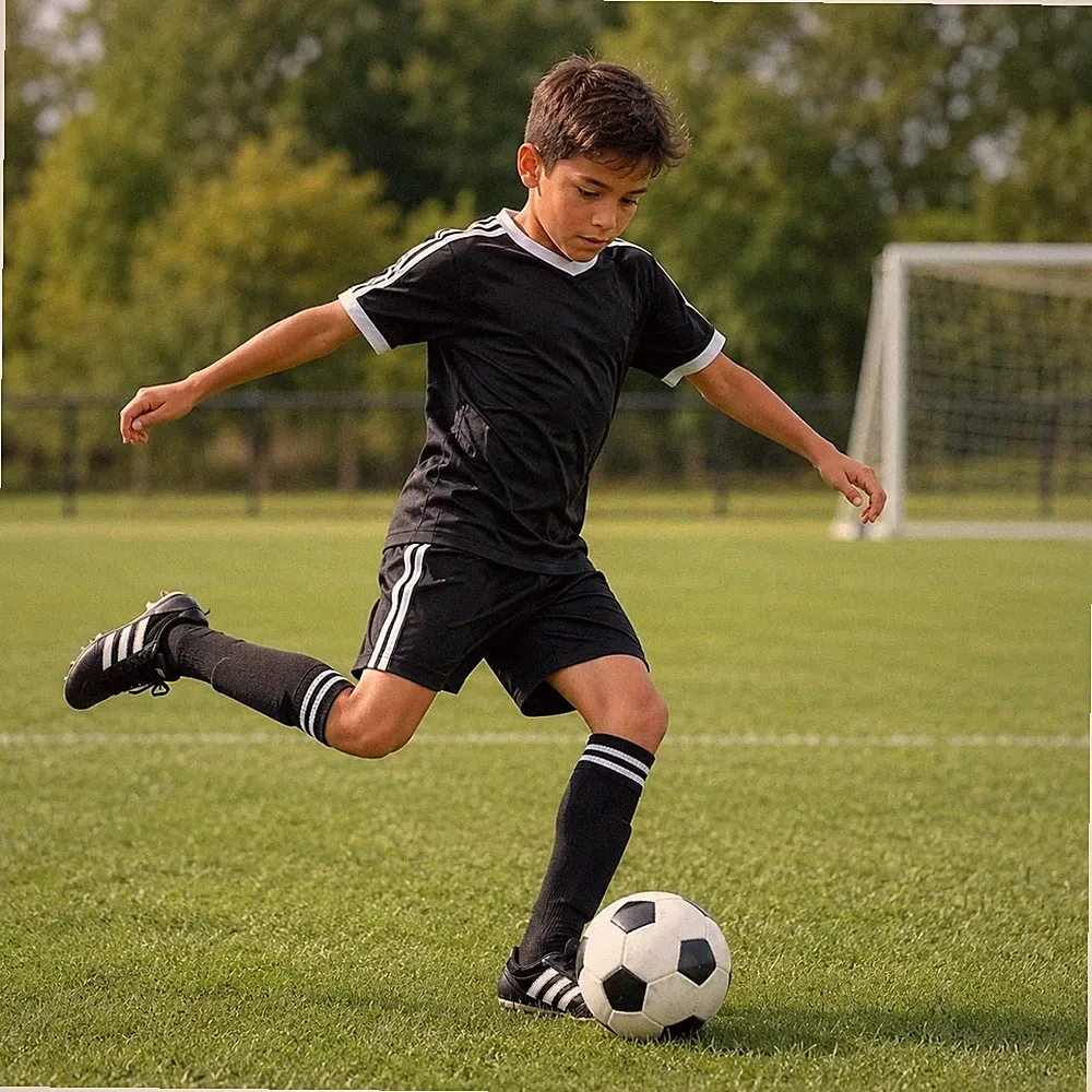 Adidas Copa Mundial Kids Black Leather Soccer Cleats White Stripes 4 Youth