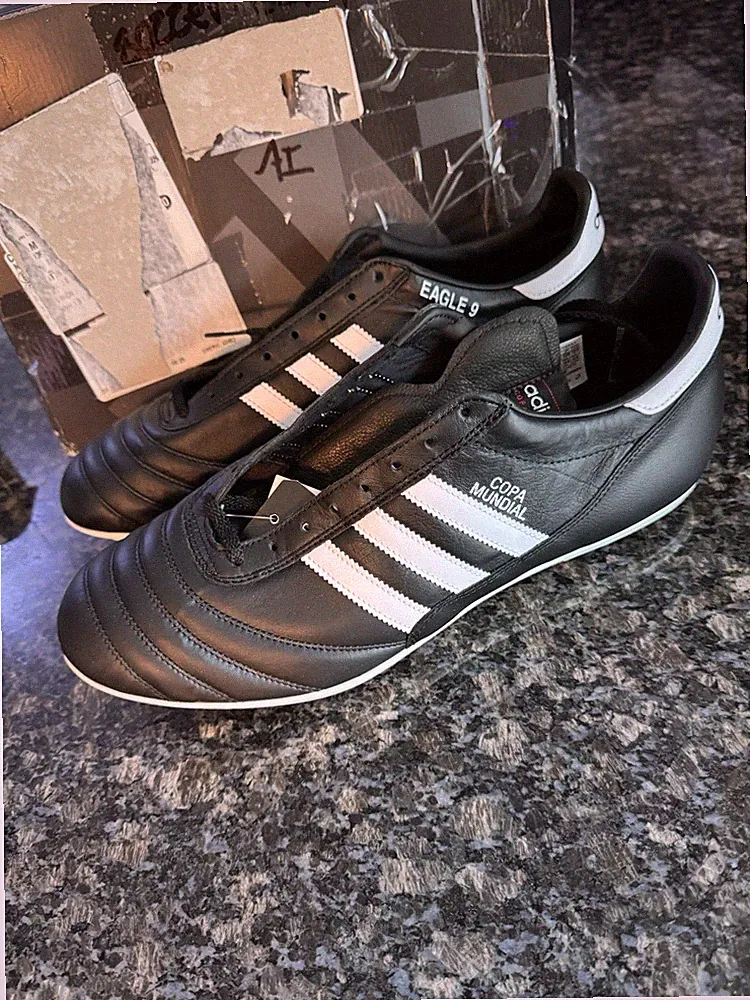 adidas Copa Mundial Leather Mens Soccer Cleats Black 015110 Sz 14 Box Has Damage