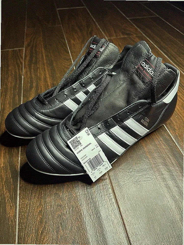 Adidas Copa Mundial Leather Soccer Cleats Black Sz 12M Made In Germany 015110