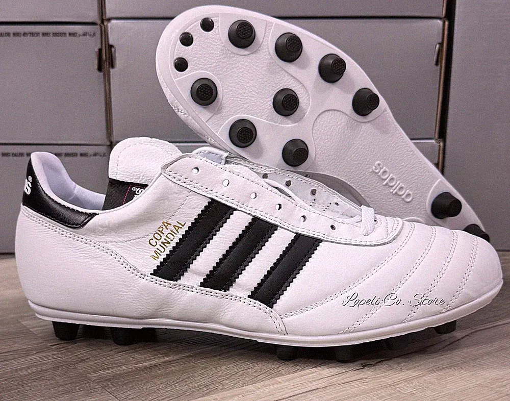 Adidas Copa Mundial Leather Soccer Cleats White Black ID4050 Mens 7 - 11.5