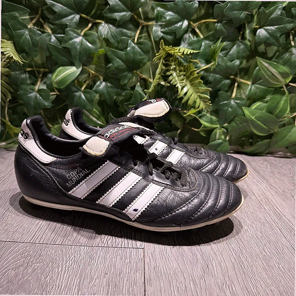 Adidas Copa Mundial Shoes Men 5.5 W 7Black Leather Soccer Cleats Germany 015110