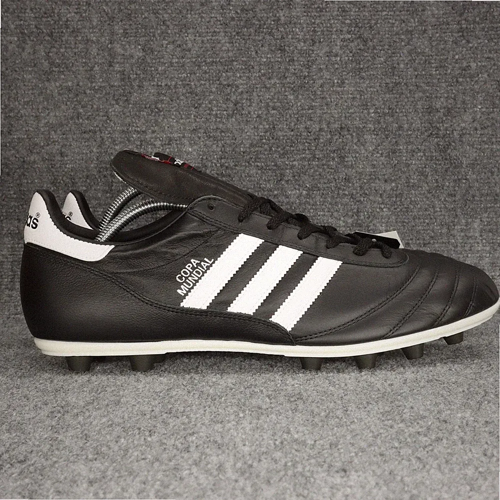 Adidas Copa Mundial Shoes Mens Size 12.5 Black Leather FG Soccer Cleats 015110