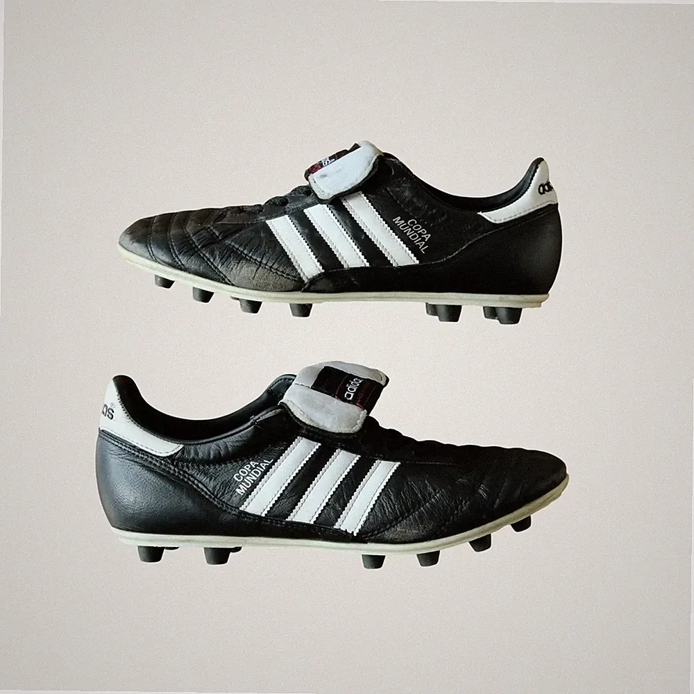 Adidas Copa Mundial Soccer Cleats Black White Leather Firm Ground Size 10 015110