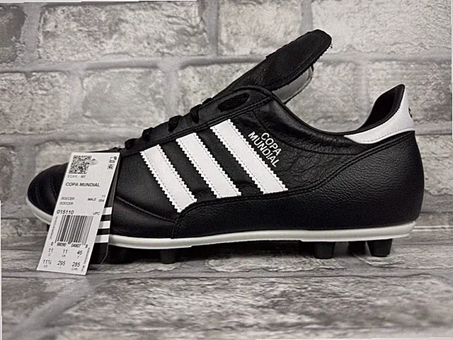 ADIDAS Copa Mundial Soccer Cleats Mens Size 11.5 Black White Leather 015110 NWT