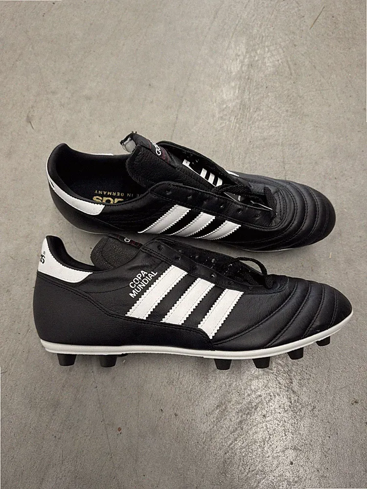 Adidas COPA MUNDIAL Vintage Soccer Cleats Black Leather Men's Size 11.5 015110