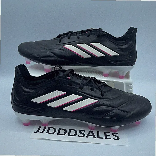 Adidas Copa Pure.1 FG Black Team Shock Pink Soccer Cleats HQ8904 Men’s Sz 7/W 8