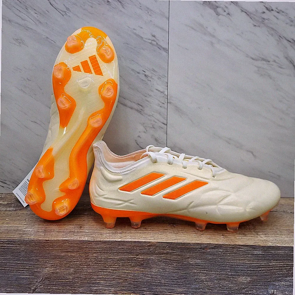 adidas COPA PURE.1 FG Soccer Cleats Beige Team Solar Orange HQ8903 Women's 7.5