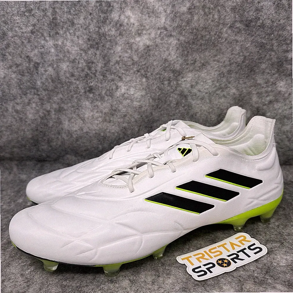 Adidas Copa Pure.1 FG Soccer Cleats Mens Size 12.5 White Lucid Lemon HQ8971