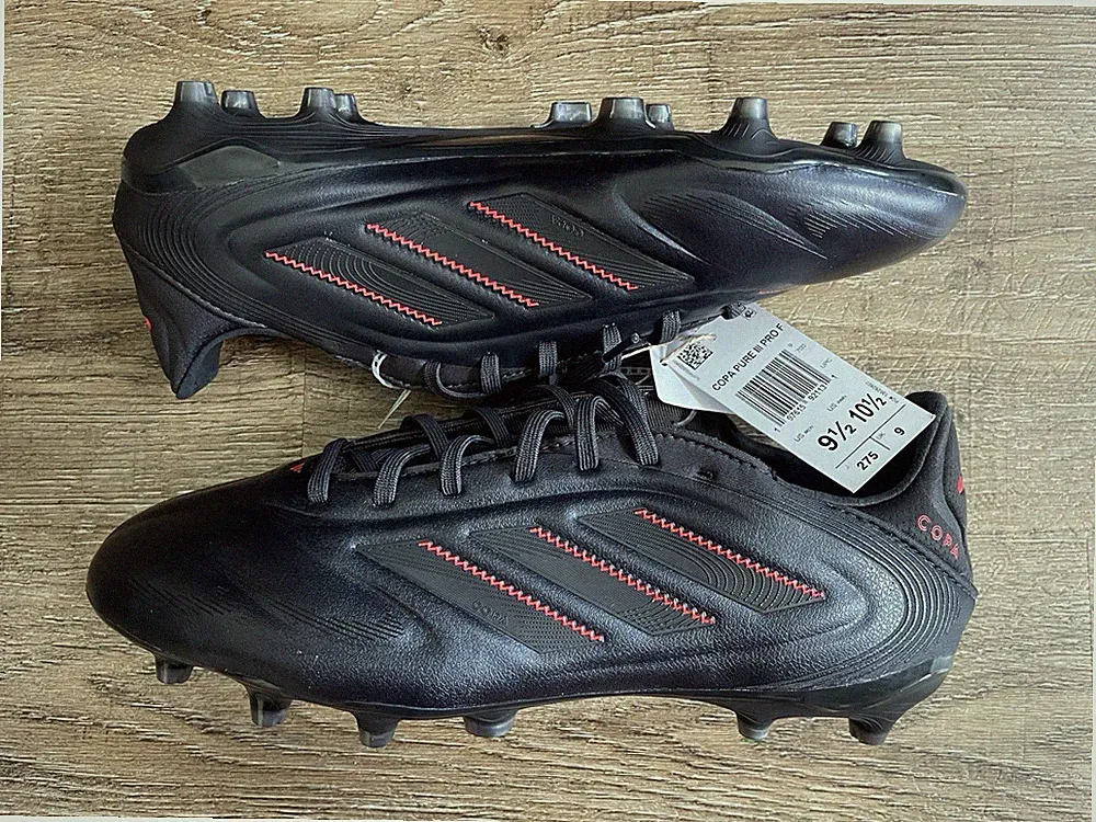 Adidas Copa Pure 111 Pro Firm Ground Soccer Cleats Black Red Men’s Sz 9.5 JP5620
