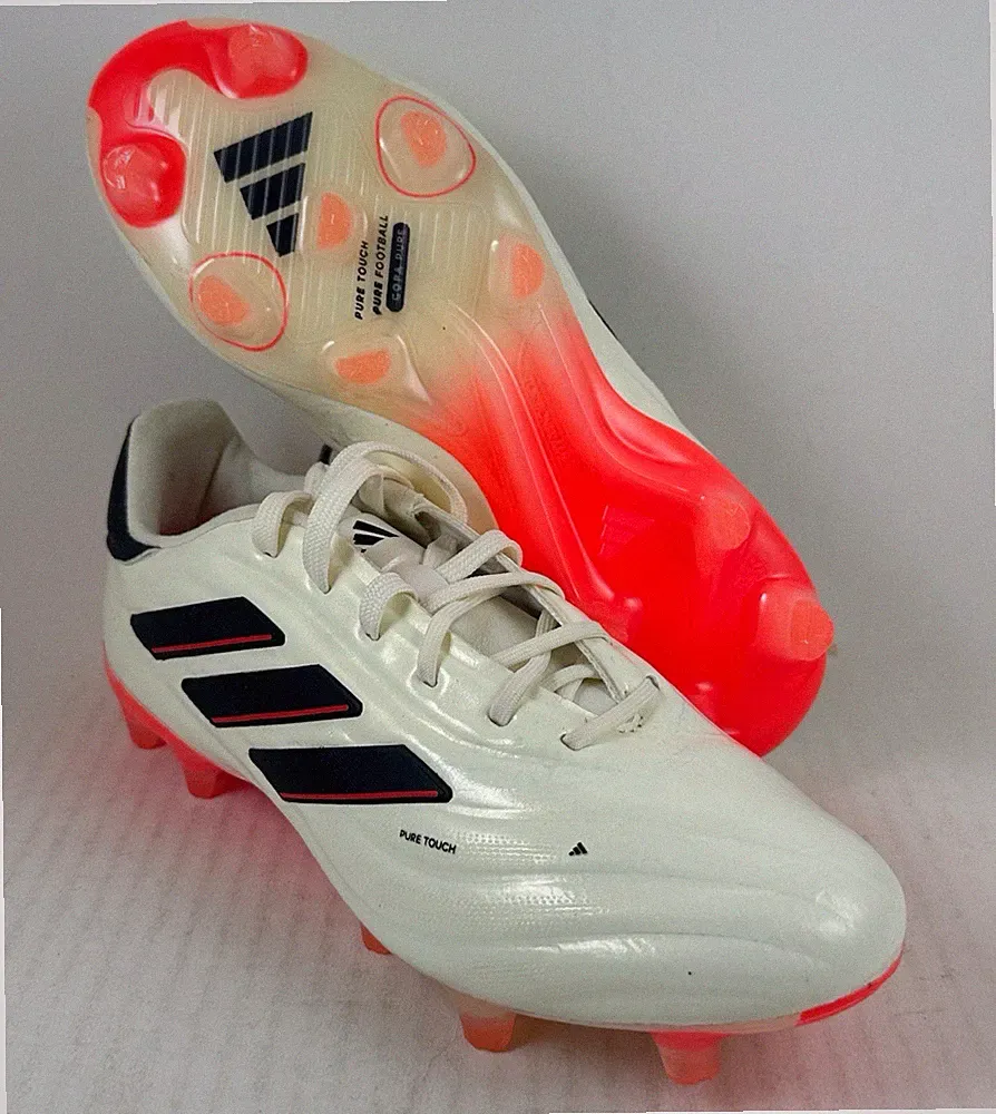 Adidas Copa Pure 2 Elite FG Leather Soccer Cleats Shoes White IF5447 Mens Size 5