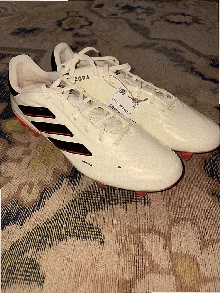 Adidas Copa Pure 2 Elite FG Soccer Shoes, Size 8, Solar Energy, Ivory