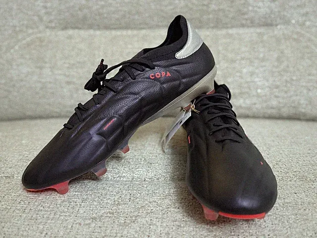 Adidas Copa Pure 2 Elite Knit FG Black Metalic Turbo Men's. Size 12.5