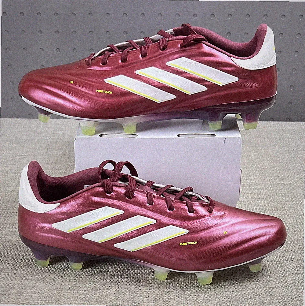 Adidas Copa Pure 2 Plus FG Firm Ground Soccer Cleats Red IE7485 Mens Size 12.5