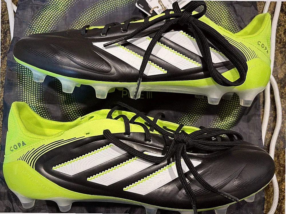 adidas Copa Pure 3 Elite FG Soccer Cleats Core Black White JH6304 Mens Sz 9
