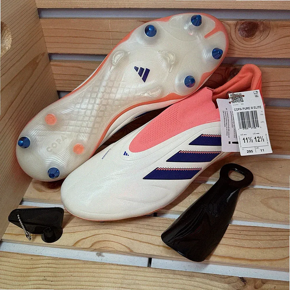 Adidas Copa Pure 3 Elite Soft Ground Soccer Cleats Laceless JR2825 Men’s Sz 11.5