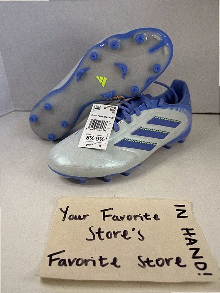 adidas Copa Pure 3 League FG MG Soccer Cleats Celestial Victory ID9050 Men's 8.5