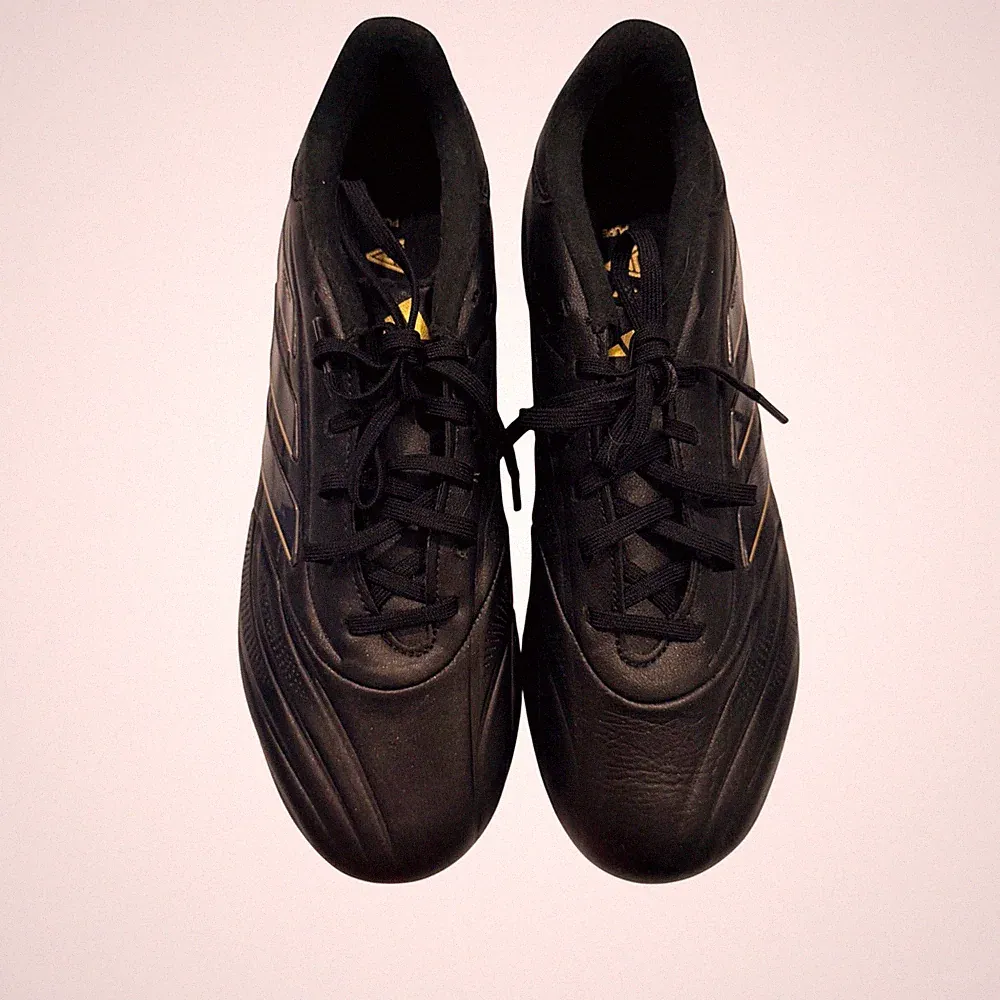 Adidas Copa Pure FG Soccer Cleats Size 10 Black & Gold Leather Lightweight