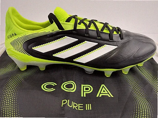 adidas Copa Pure III Elite FG Black Volt Cleats JH6304 Men 8.5 Wmn 9.5 +BAG $250