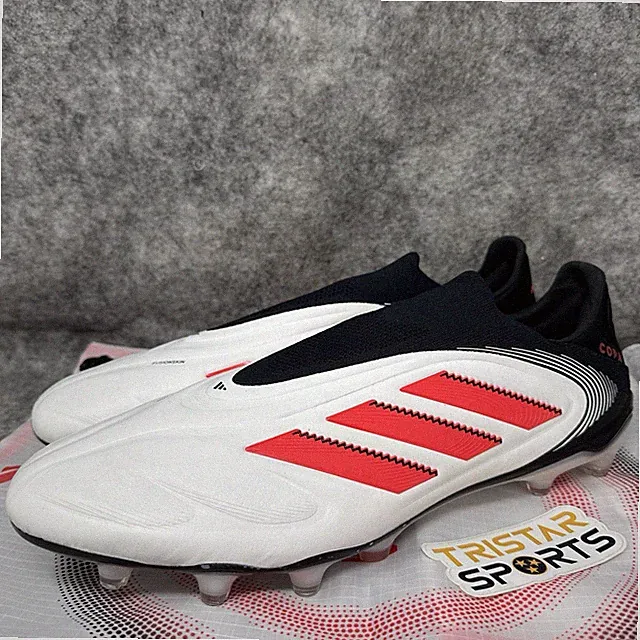 Adidas Copa Pure III Elite Laceless FG Soccer Cleats Mens 12.5 White Red Black