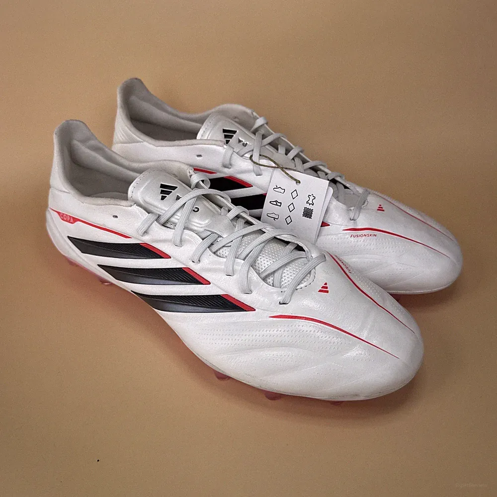Adidas Copa Pure IV Elite White Lucid Red Soccer Cleats Mens Size 8 JQ0396